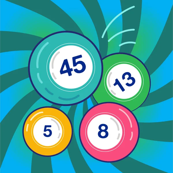 Лотерейные шары на прозрачном фоне. Яйца и числа лотерейного вектора дизайн. Лото бинго игры удача концепция иллюстрации. Реалистичные изолированные лотерейные шары . — стоковый вектор