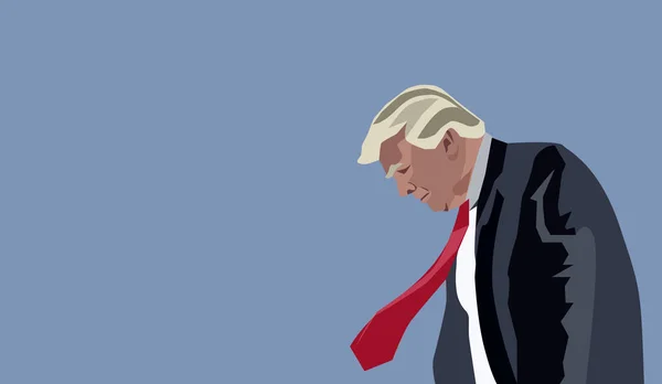 Eylül, 2018: Bizi Başkan Donald Trump vektör portre.