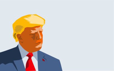 Kasım, 2018: Bizi Başkan Donald Trump vektör portre.