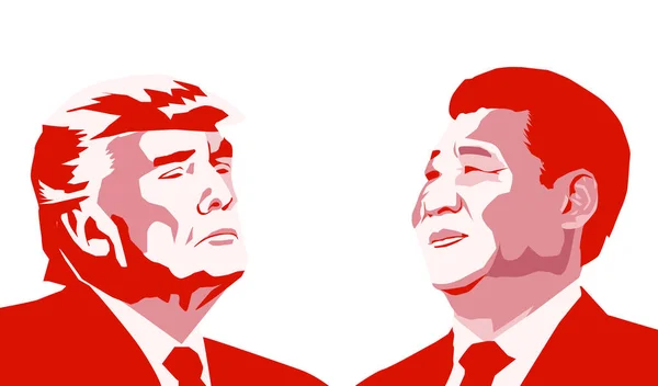 Ağustos 2019: Çin Halk Cumhuriyeti Başkanı Xi Jinping ve ABD Başkanı Donald Trump.