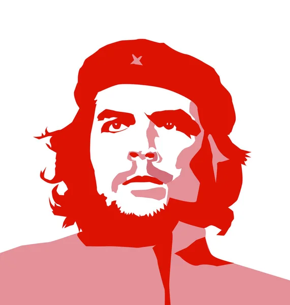 Eylül, 2019: Küba Komünist Devrimci Sembolü - Vektör Karikatür Çizimi. — Stok Vektör