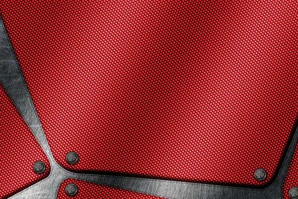 chrome metal and carbon fiber mesh. metal background and texture. 3d illustration.