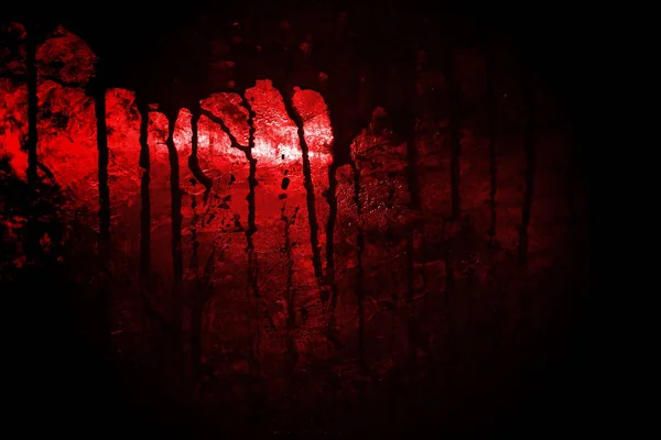 Bloody Metal Wall Dark Horror Content Halloween Festival Illustration — Stock Photo, Image