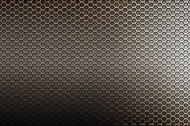 siyah ve gri altıgen gerçek dokulu arka plan. 3D çizim.