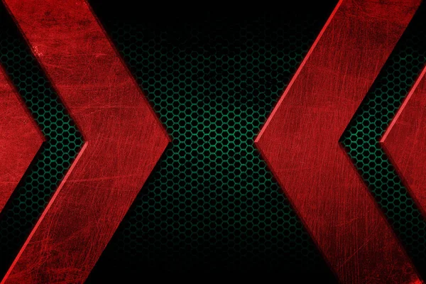 Μεταλλικό Φόντο Grunge Πράσινο Και Κόκκινο Μοτίβο Μεταλλική Πλάκα Σχεδιασμός — Φωτογραφία Αρχείου