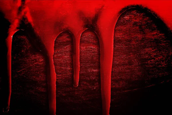 Krwawy metalowe ściany w ciemności — Zdjęcie stockowe