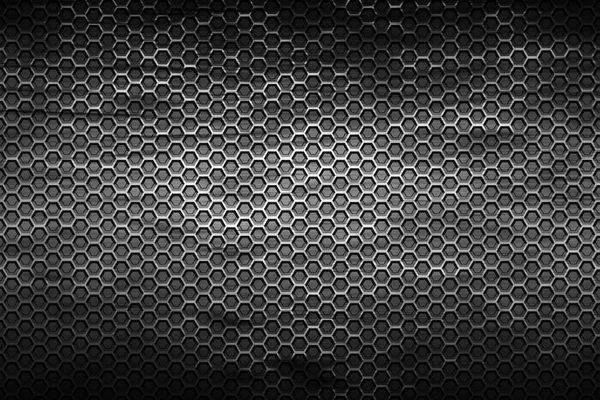 Textury a pozadí černý šestiúhelník. — Stock fotografie