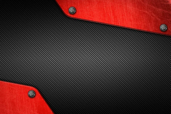 Sfondo e texture in metallo rosso e nero . — Foto Stock