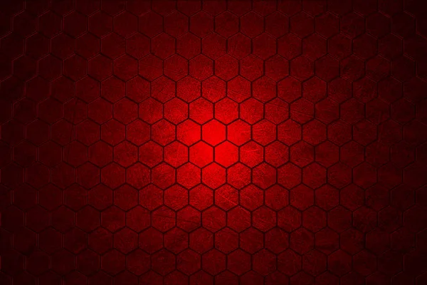 Dark red hexagon background and real texture — Stock Photo, Image