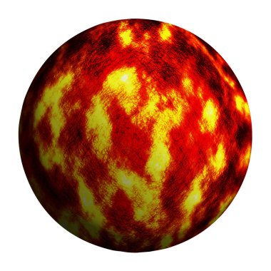 kırmızı gezegen izole yakmak ve kırpma yolu Ekle.