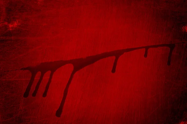 Blodiga metall vägg i mörkret — Stockfoto