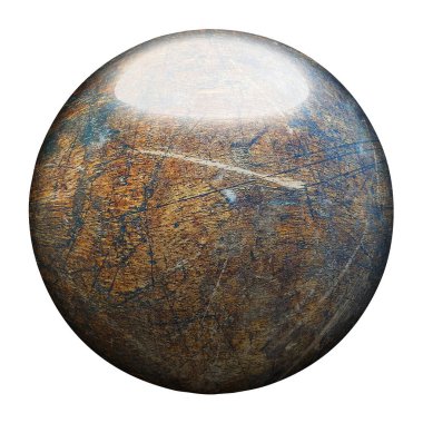 eski kahverengi ahşap top. izole 