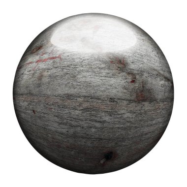 eski kahverengi ahşap top. izole 