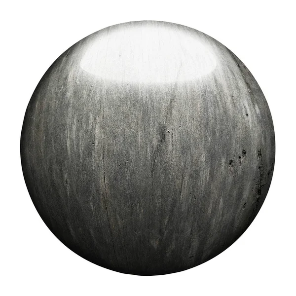 Old Gray Wooden Ball Isolated Add Clipping Path Illustration — Stock Photo, Image