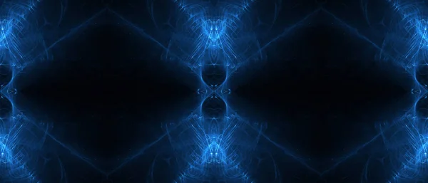 Azul onda circular brilho. efeito de iluminação caleidoscópio . — Fotografia de Stock