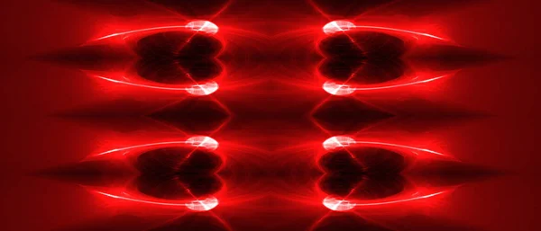 Rode cirkelvormige Golf gloed. Caleidoscoop verlichting effect. — Stockfoto