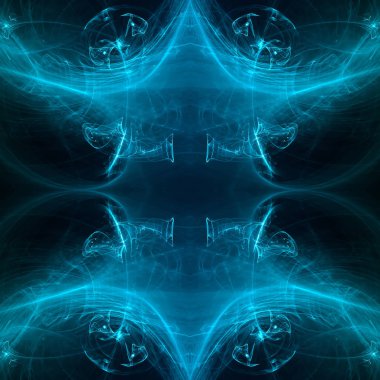 mavi dairesel dalga kızdırma. Kaleidoscope aydınlatma efekti.