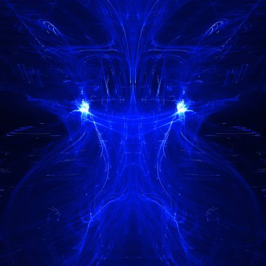 mavi dairesel dalga kızdırma. Kaleidoscope aydınlatma efekti.