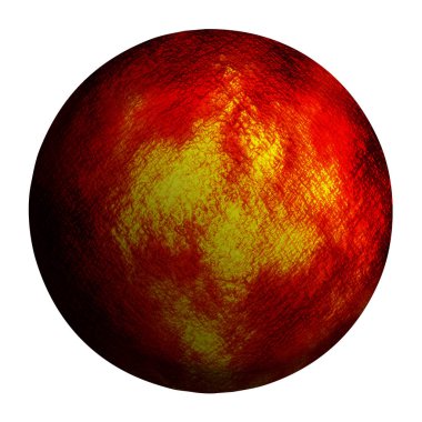 kırmızı gezegen izole yakmak ve kırpma yolu Ekle