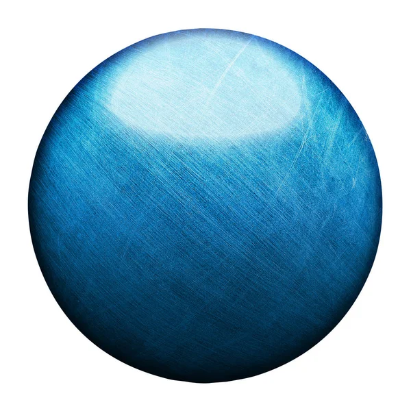 Stará modrá a rezavá kovová koule. — Stock fotografie