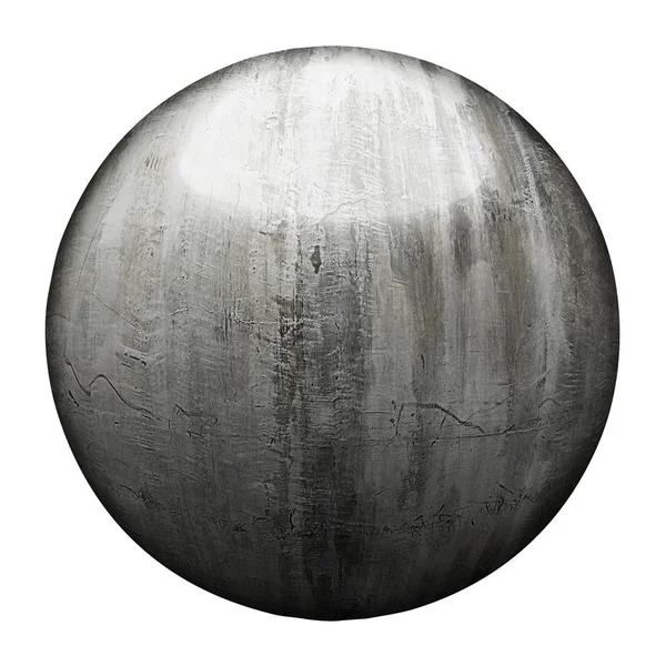 Старый серый и ржавый металлический шар . — стоковое фото