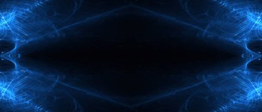 mavi dairesel dalga kızdırma. Kaleidoscope aydınlatma efekti. 