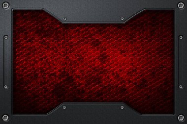 metal çerçeve ile altıgen arka plan