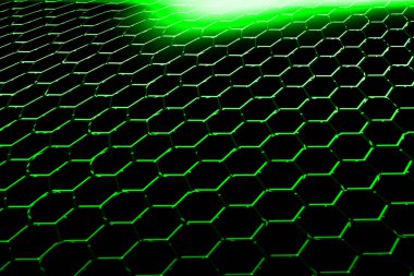 siyah altıgen arka plan ve doku.