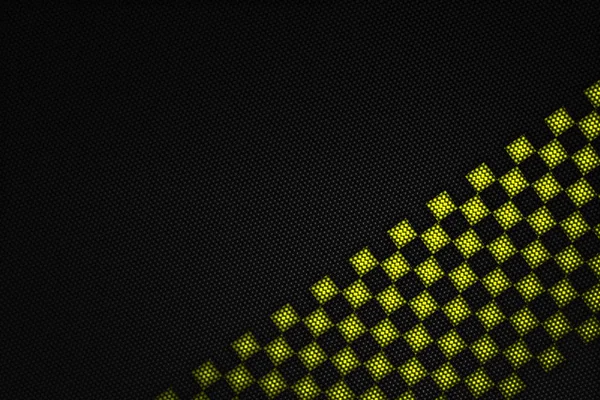 Yellow and black carbon fiber background. — Stock Photo, Image