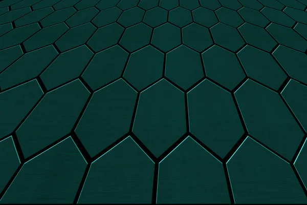 Fond hexagonal vert et texture . — Photo