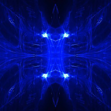 mavi dairesel dalga kızdırma. Kaleidoscope aydınlatma efekti.