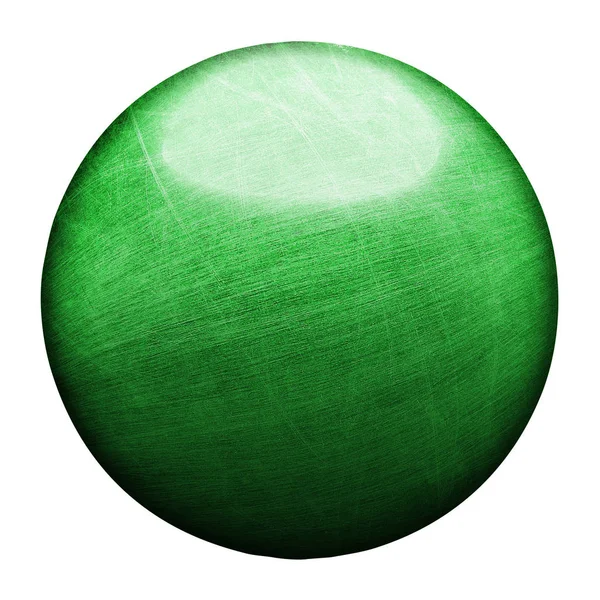 Stará zelená a rezavá kovová koule. — Stock fotografie