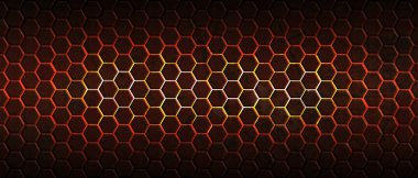 koyu kırmızı altıgen arka plan ve kırmızı ışık 