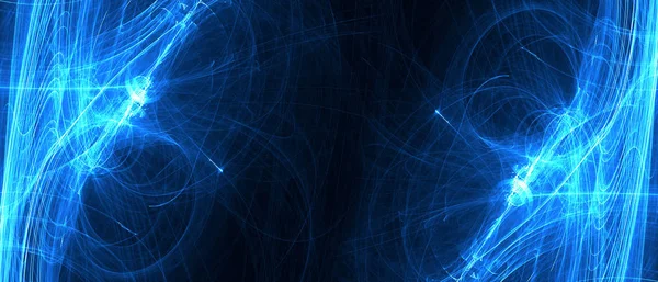 Kék körkörös hullám fénye. Kaleidoszkóp megvilágítási hatása. — Stock Fotó