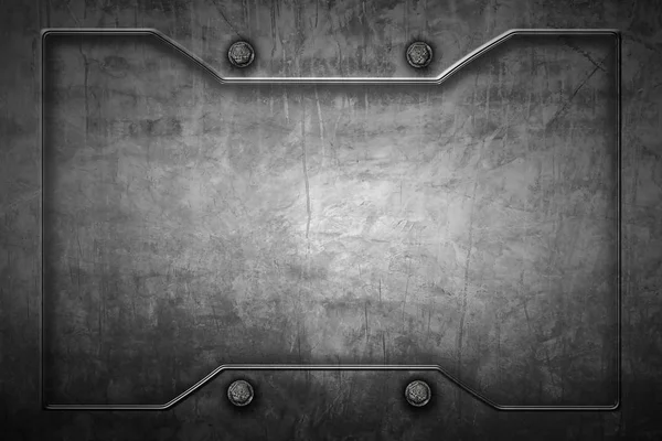 arka plan ve textu için metal çerçeveli metal veya beton duvar