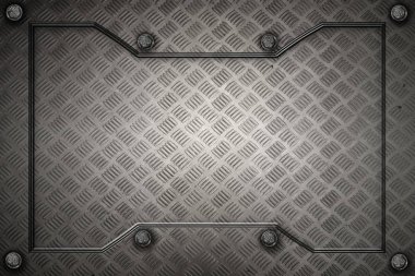 arka plan ve textu için metal çerçeveli metal veya beton duvar