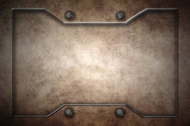arka plan ve textu için metal çerçeveli metal veya beton duvar