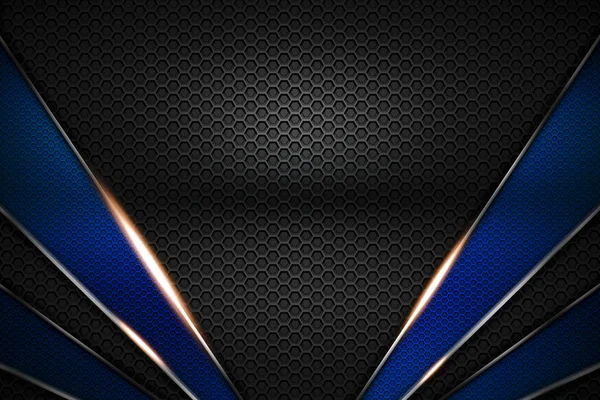 Blue and black carbon fiber and chromium frame. — Stock Photo, Image