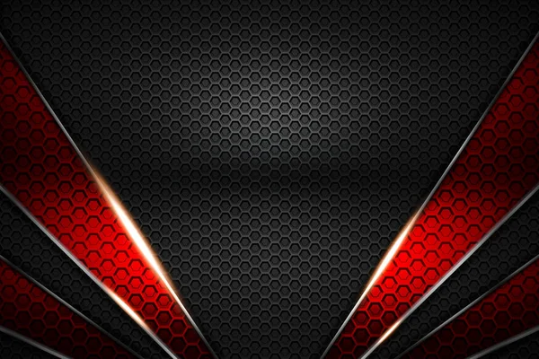 Red and black carbon fiber and chromium frame. — Stock Photo, Image