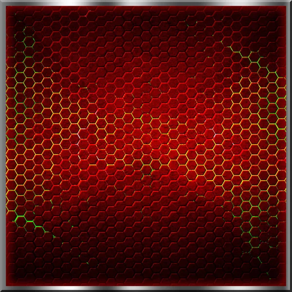 Červené šestiúhelné pozadí s reálnou texturou. — Stock fotografie