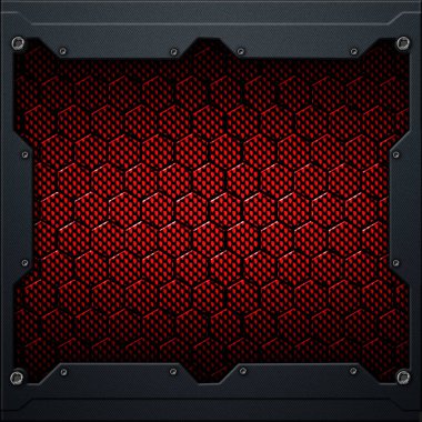 koyu gri metal çerçeve altıgen karbon fiber. 