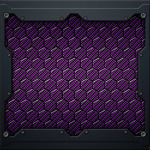 koyu gri metal çerçeve altıgen karbon fiber. 