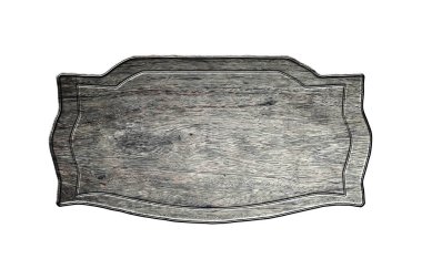 izole beyaz arka plan üzerinde eski ahşap tabela. 