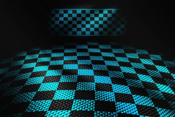 Carbon fiber background. checkered pattern. 3d illustration mate — Stock Photo, Image