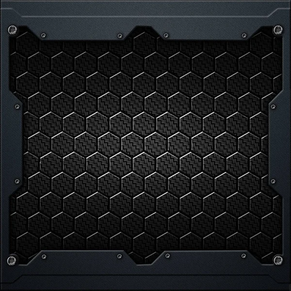 koyu gri metal çerçeve altıgen karbon fiber. 