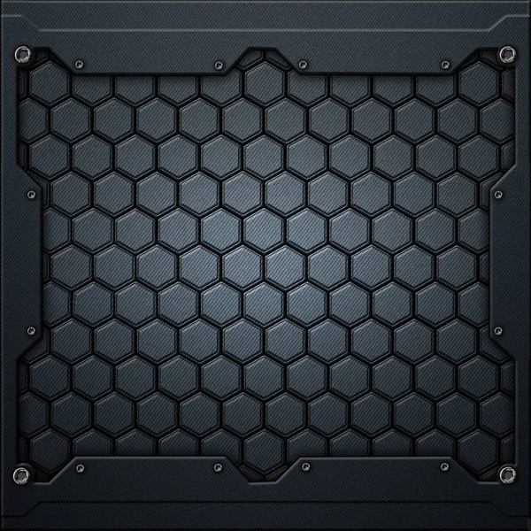 koyu gri metal çerçeve altıgen karbon fiber. 