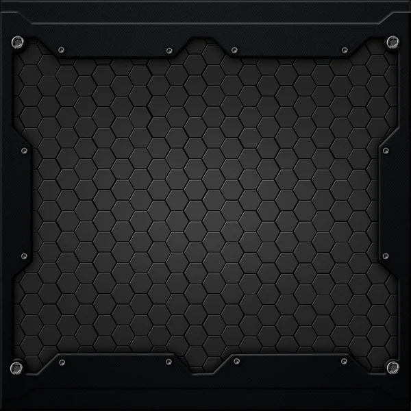 koyu gri metal çerçeve metal plaka ve karbon fiber. 