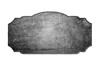 izole beyaz arka plan üzerinde eski ahşap tabela. 