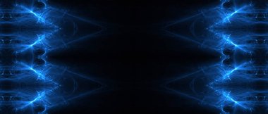 mavi dairesel dalga kızdırma. Kaleidoscope aydınlatma efekti. 