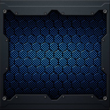 koyu gri metal çerçeve altıgen karbon fiber. 